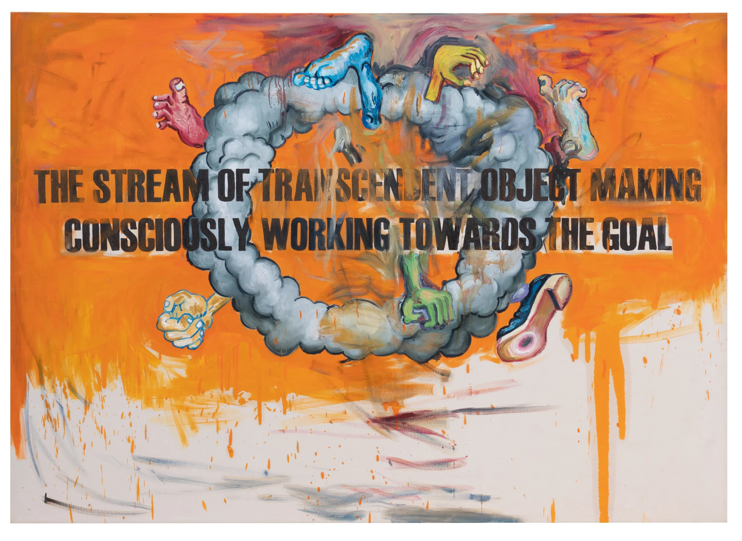 Manuel Ocampo, The Stream of Transcendent Working Toward the Goal